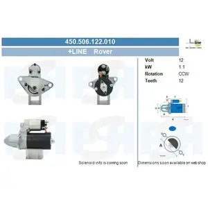 PlusLine Démarreur, 12 V BV PSH, par ex. pour MG, Rover pas cher