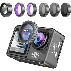 Lipa AT-S81ER 4K action camera IPS Wifi - Onderwatercamera - Vlog came... pas cher