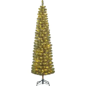 Black Box Trees Charlton Sapin de Noël artificiel étroit avec éclairag... pas cher
