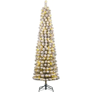Black Box Sapin de Noël artificiel étroit LED H215 pas cher