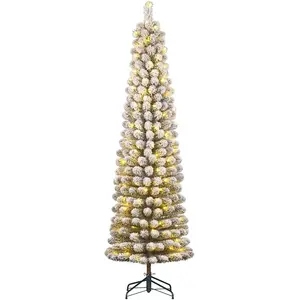Comparateur de prix : Black Box Sapin de Noël artificiel étroit LED H260