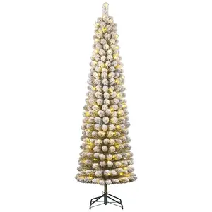 Black Box Sapin de Noël artificiel étroit LED H155 pas cher