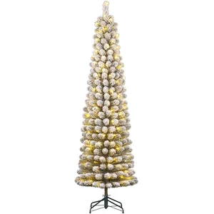 Black Box Sapin de Noël artificiel étroit LED H185 pas cher