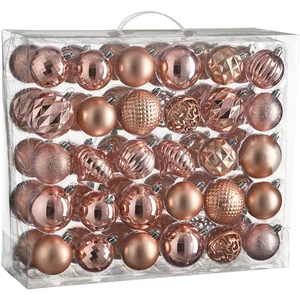 House of Seasons Boules de Noël incassable rose - 60 pièces pas cher