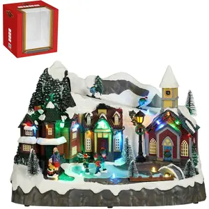 LuVille Village de Noël miniature place du village H24 pas cher