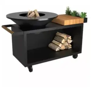 Brasero OFYR Island Black 100 Pro Teak Wood OI4B100WVendu parboulanger