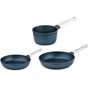 Comparateur de prix : Westinghouse SET DE POELES performance - Poêle à frire  24 CM + 28 CM + Casserole 18 CM - Bleu
