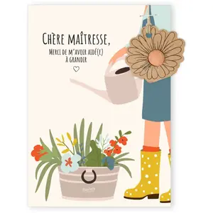 Carte Cadeau Merci Maîtresse - 1 bombe à graines - BIO | Blossombs pas cher