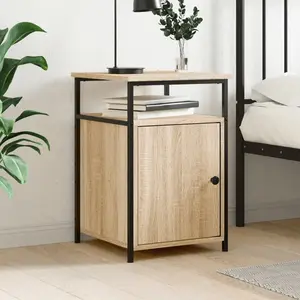 vidaXL Table de chevet chêne sonoma 40x42x60 cm bois d'ingénierie pas cher