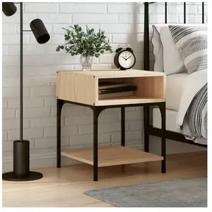 Comparateur de prix : vidaXL Table de chevet chêne sonoma 40x41x50 cm bois d'ingénierie