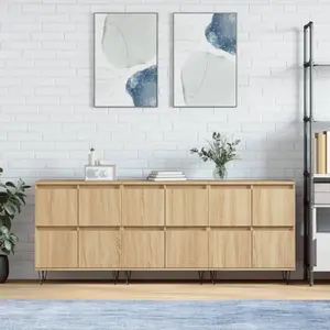 Comparateur de prix : vidaXL Buffets 3 pcs Chêne sonoma Bois d'ingénierie