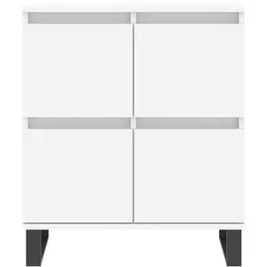 vidaXL Buffets 2 pcs blanc bois d'ingénierie pas cher