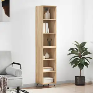 vidaXL Buffet haut Chêne sonoma 34,5x32,5x180 cm Bois d'ingénierie pas cher