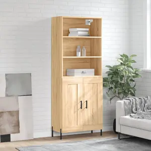 vidaXL Buffet haut chêne sonoma 69,5x34x180 cm pas cher