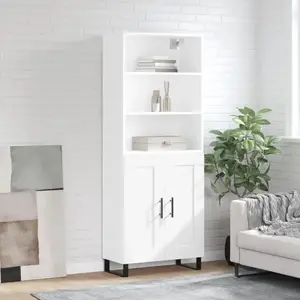 vidaXL Buffet haut - Blanc pas cher