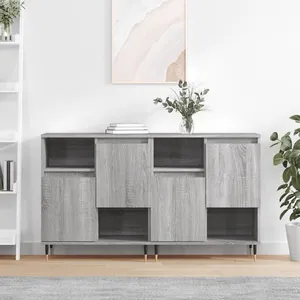 vidaXL Buffets 2 pcs sonoma gris bois d'ingénierie pas cher