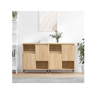 vidaXL Buffets 2 pcs chêne sonoma bois d'ingénierie pas cher