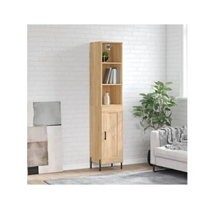 vidaXL Buffet haut Chêne sonoma 34,5x34x180 cm Bois d'ingénierie pas cher