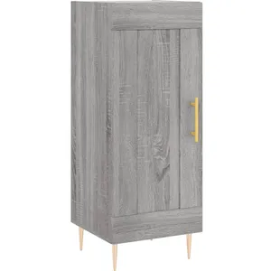vidaXL Buffet haut Sonoma gris 34,5x34x180 cm Bois d'ingénierie pas cher