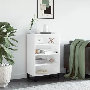 vidaXL Buffet haut blanc 57x35x90 cm bois d'ingénierie pas cher