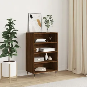 vidaXL Buffet haut chêne marron 57x35x90 cm bois d'ingénierie pas cher