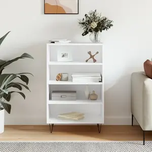 vidaXL Buffet haut blanc 57x35x90 cm bois d'ingénierie pas cher