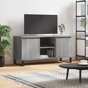 vidaXL Armoire TV Gris Sonoma 104x35x50 cm Bois composite pas cher