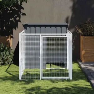 Comparateur de prix : vidaXL Niche pour chien avec cour anthracite 110x201x110 cm