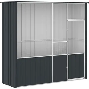 Comparateur de prix : vidaXL Cage à oiseaux anthracite 215x78x200 cm acier galvanisé