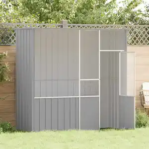 Comparateur de prix : vidaXL Cage à oiseaux gris 215x78x200 cm acier galvanisé