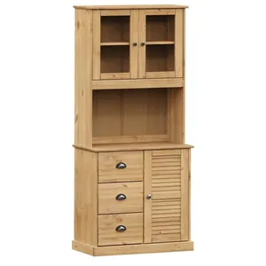 Comparateur de prix : vidaXL Buffet haut VIGO 78x40x175 cm bois massif de pin