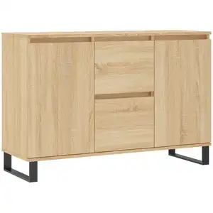 vidaXL Buffet chêne sonoma 104x35x70 cm bois d'ingénierie 827215 pas cher