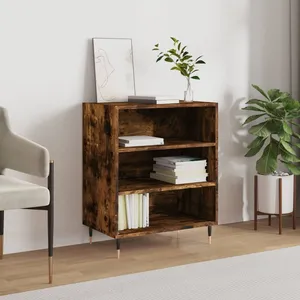 vidaXL Buffet chêne fumé 57x35x70 cm bois d'ingénierie pas cher