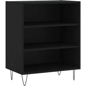 vidaXL Buffet noir 57x35x70 cm bois d’ingénierie