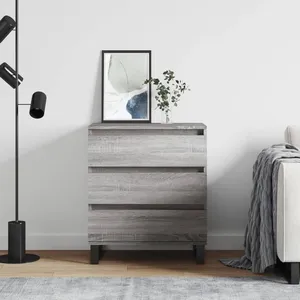 vidaXL Buffet Sonoma gris 60x35x70 cm Bois d'ingénierie pas cher