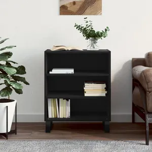 vidaXL Buffet noir 57x35x70 cm bois d’ingénierie pas cher