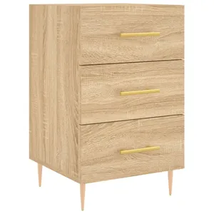 vidaXL Table de chevet chêne sonoma 40x40x66 cm bois d'ingénierie pas cher