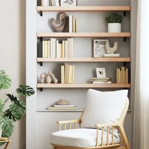 vidaXL Étagère murale 100x20x4 cm bois massif de hêtre pas cher