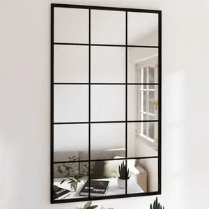 Comparateur de prix : vidaXL Miroirs muraux 3 pcs noir 100x60 cm métal