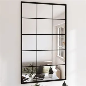 Comparateur de prix : vidaXL Miroirs muraux 6 pcs noir 100x60 cm métal