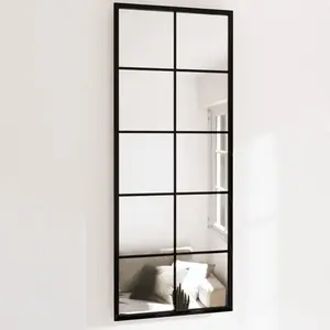 Comparateur de prix : vidaXL Miroirs muraux 2 pcs noir 100x40 cm métal