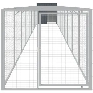 Comparateur de prix : vidaXL Niche pour chien avec cour anthracite 110x1017x110 cm