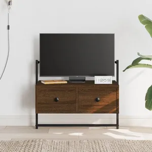 vidaXL Meuble TV mural chêne marron 60,5x30x51 cm bois d'ingénierie pas cher