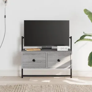 vidaXL Meuble TV mural sonoma gris 60,5x30x51 cm bois d'ingénierie pas cher