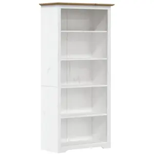 Comparateur de prix : vidaXL Bibliothèque BODO marron 80x38x180 cm bois pin massif 5 niveaux
