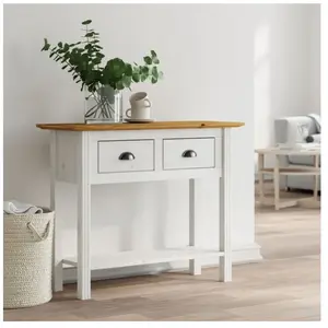 Comparateur de prix : vidaXL Table console BODO marron 90x34,5x73 cm bois de pin massif