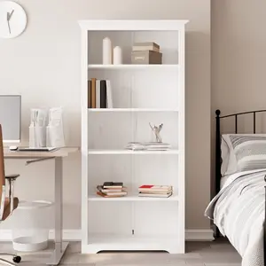Comparateur de prix : vidaXL Bibliothèque BODO blanc 80x38x180 cm bois pin massif 5 niveaux