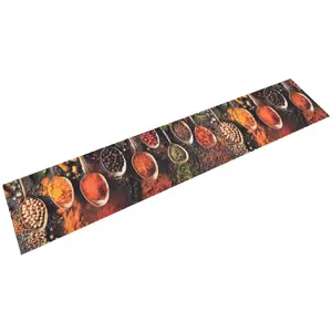 Comparateur de prix : vidaXL Tapis de cuisine lavable impression cuillère épices 60x300 cm