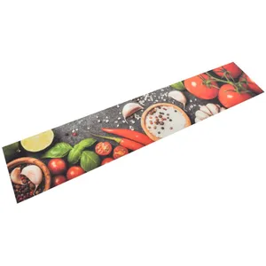 Comparateur de prix : vidaXL Tapis de cuisine lavable impression légumes 60x300 cm velours