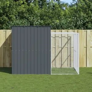 Comparateur de prix : vidaXL Niche pour chien avec cour anthracite 214x253x181 cm
